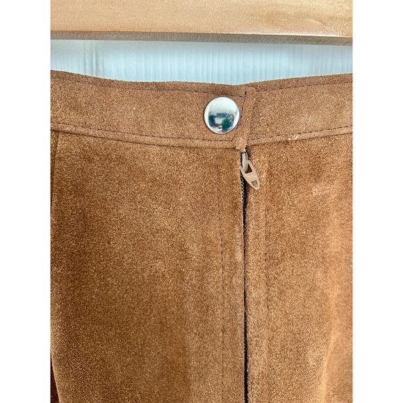 Vintage Tan Suede Mini Skirt Size Small | Western Style | 70's Style - Picture 5 of 7